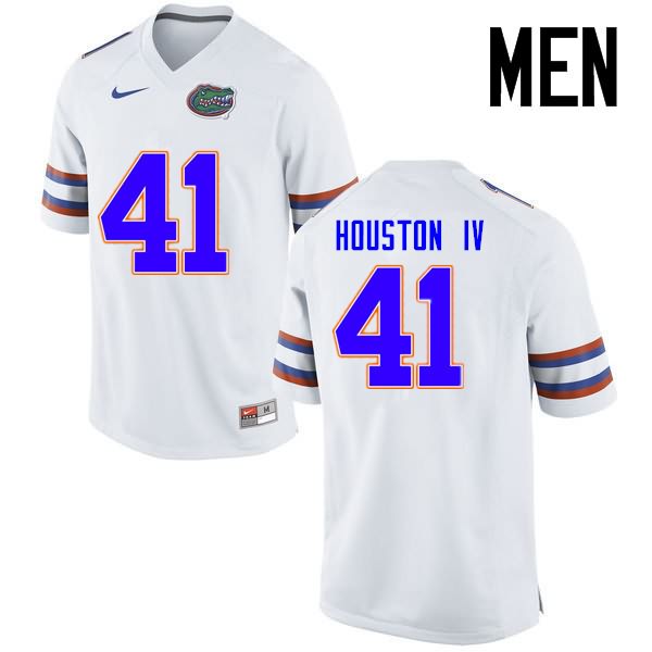 Men's NCAA Florida Gators James Houston IV #41 Stitched Authentic Nike White College Football Jersey BRA8865TV